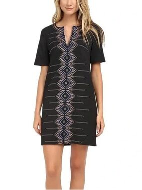 Nanette Lepore Outta Sight Kepler Embroidered Aztec Shift Dress